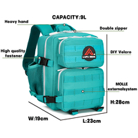 Sac à dos tactique respirant portable de 9 L, confortable pour les aventures en plein air