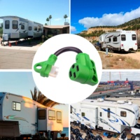 S22 RV Kabel Adaptor Dogbone NEMA TT-30P Ke 14-50R 12 Inci 30A Kabel Adaptor Laki-laki Ke 50A Perempuan untuk RV dan Trailer
