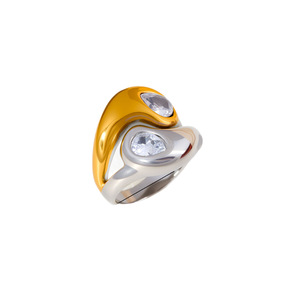 แหวน <span class=keywords><strong>CZ</strong></span> ทันสมัย ชุบทอง 18k สแตนเลสทรงเรขาคณิต กันน้ำ สำหรับผู้หญิง ประดับพลอยสีขาว เขียว ชมพู คิวบิกเซอร์โคเนีย - Product Image 6