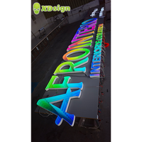 Lettres lumineuses LED Infinity Abyss personnalisées à commande Bluetooth, en acrylique semi-transparent, pour publicité et décoration, robustes et à installation rapide