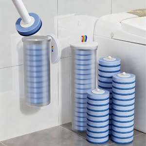 JOYBOS Cepillo Desechable para Inodoro de Diseño Colgante, Juego de Cepillos de Limpieza y Soporte para Limpieza de Baño e Inodoro - Product Image 1