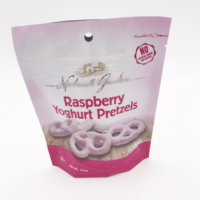 Sachet alimentaire refermable personnalisé anti-odeur avec fermeture éclair, idéal pour biscuits et gâteaux, en Mylar, à fond stable
