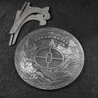 Plaques de récompense commémorative de conception personnalisée, Logo personnalisé Souvenir médailles de trophée en métal avec boîte en bois Plaques ou assiette en laiton