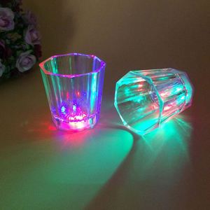 Hot Selling Led Glow Flashing Light up Small <b>Glasses</b> <b>Plastic</b> Luminous Cups Party Decorations - Product Image 1
