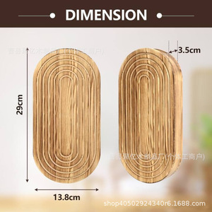 Wooden <b>Wall</b> Mounted <b>Flower</b> Rack Oval Shape Natural Wood Color For Living Room Indoor Plant Decor - Product Image 5