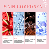 Hydrogel de refroidissement de marque privée 30 paires de rétinol collagène pastèque sous les yeux Gels masque patchs pour réduire les rides