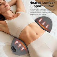 Eveekon Luftkompressions-Lendenmassagegerät mit Wärme, Vibration und Streckungstherapie, Memory-Schaum Unterer Rückenstütze Rückenmassagegerät