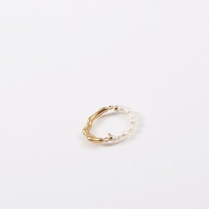 2023 Wedding Jewelry Stainless Steel Personalized Jewelry Pearl Link Ring - Product Image 3