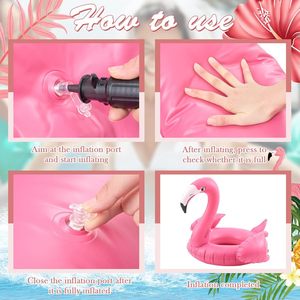 New <b>Inflatable</b> Flamingo Pool <b>Float</b> 45 Inch Giant Pink Flamingo Floatie with Beach Balls Thick PVC Swim Ring Adults Summer - Product Image 3