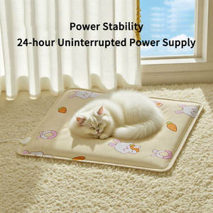 Manta eléctrica para mascotas, antifugas de temperatura constante para perros, calentador impermeable antimordeduras, almohadilla térmica ecológica, tela estampada - Product Image 2
