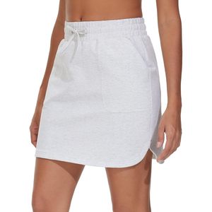 FOXA Jupe de survêtement à cordon de serrage pour femme, taille élastique en coton avec poches, pour le golf, le tennis et les loisirs - Product Image 3