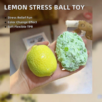 Handgemaakte knapperige citroen stressbal, kleurveranderend fruit, knisperende squishy fidgetbal, ASMR sensorische stressbal, welkomstcadeaus