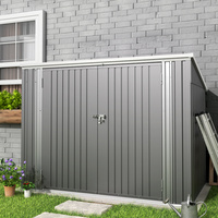 Abri pour moto en acier d'extérieur, kit de stockage préfabriqué pour jardin, garage, salle d'outils, maison utilitaire ou entrepôt