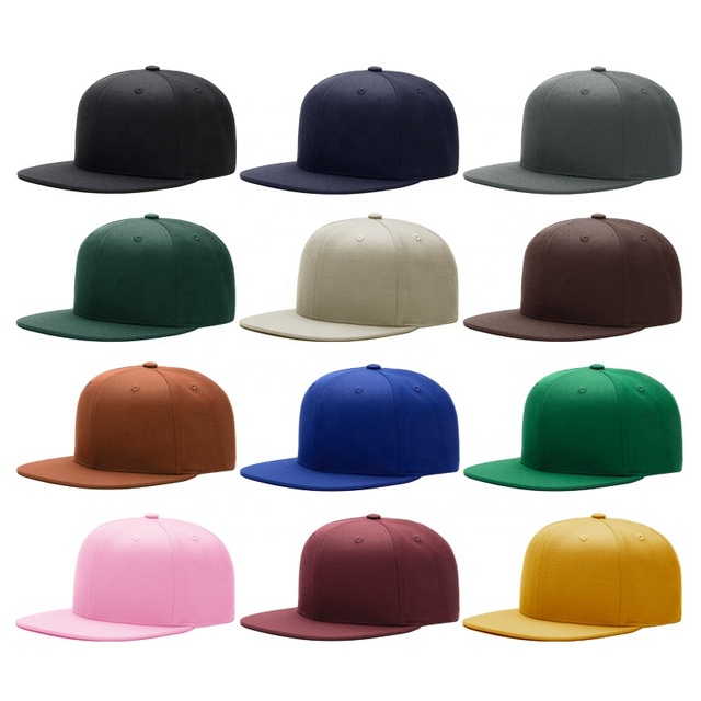 New Fashion Style 6 Panel Custom Embroidery Logo Classic Snapback Caps Trendy Flat-brim Cap Adjustable Hip-hop Hat Men Unisex