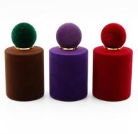 Flacon de parfum personnalisable en velours, rond, vide, 100 ml, flacon de parfum en verre, vaporisateur