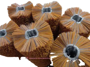 Filament en fil d'acier mixte assainissement déneigement <span class=keywords><strong>brosse</strong></span> de balayage de route Type concave-<span class=keywords><strong>convexe</strong></span> traitement de nettoyage personnalisé pour - Product Image 6