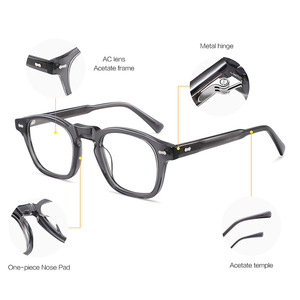Montures de lunettes en acétate de Wenzhou, rectangulaires, monture complète, tendance mode féminine CO1129 - Product Image 5