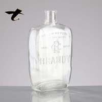 Pot en verre carré de luxe personnalisé 700 ml avec bouchon à vis de qualité alimentaire pour l'emballage de la tequila