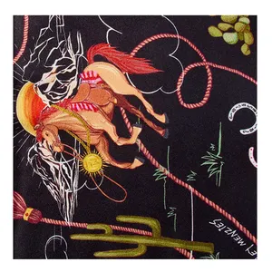 Wholesale High Quality Custom Digital Printing Viscose Rayon Blends Crepe Fabric For Silk Kaftan Gown