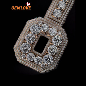 Custom <b>Name</b> Pendant Cuban <b>Chain</b> 18K Solid Gold Oval Cut Diamond Personalized Hip Hop Necklace for Anniversary & Party - Product Image 3