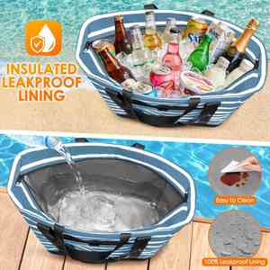 Large Soft Cooler Bag <b>Insulated</b> <b>Lunch</b> <b>Box</b> Backpack with Zippered Dispensing Lid Outdoor for Campus Girl Thermal Food Solar Panel - Product Image 3
