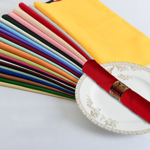 Servilletas de mesa de boda de poliéster hechas a mano, servilletas de vestido modernas teñidas Lisas para servilletas de tela para el hogar - Product Image 1