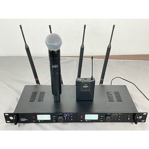 ULXD24D 전문가용 무선 마이크 2 채널 무대 노래용 핸드헬드 마이크 헤드셋 및 라발리에 무선 마이크 - Product Image 2
