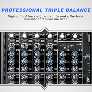 Nouveauté EG1222SD Console de mixage audio professionnelle avec 16 effets intégrés, réverbération, lecture MP3, 12 canaux, mixage numérique DJ - Product Image 3