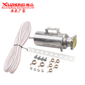 Tanque de expansión auxiliar de aluminio para modificación de automóviles con función de ventilación y eliminación de burbujas, color plateado - Product Image 3
