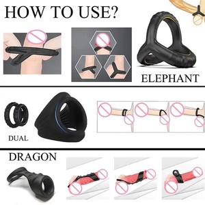 ペニスリング再利用可能コックリング射精遅延ペニス拡大男性用リングディックアクセサリーセックスゲームセックスおもちゃ男性用カップル - Product Image 2