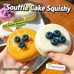 Food Theme Realistic Collectible TPR Material Cake Squishy for Dollhouse Miniature Slow Rising Press Squeeze Sensory Toys Gifts - Product Image 3