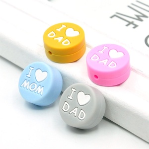 Nouveaux articles sans Bpa j'aime maman/<span class=keywords><strong>papa</strong></span> lettre de l'alphabet 20MM <span class=keywords><strong>perles</strong></span> focales en silicone pour stylos fabricants de <span class=keywords><strong>perles</strong></span> en silicone - Product Image 5