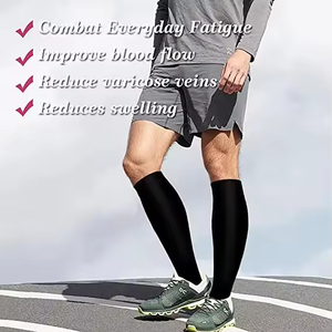 Wholesale 15-20mmHg Graduated Compression <b>Socks</b> <b>Knee</b> <b>High</b> Sports Running Travel <b>Socks</b> for Men and Women - Product Image 3