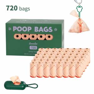 Sacs à déjections canines biodégradables personnalisés, directement de l'usine, épaisseur 1,4, en soie EPI, pour extérieur, rose lotus, rose losange - Product Image 1