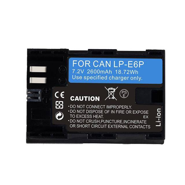 Durable LP-E6P Lithium Digital Battery for Canon EOS R6V R5 Mark II R6 Mark II 5D 6D 7D Mark II III IV 60D 70D 80D Cameras