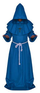हेलोलीन वयस्क पुरुष पुजारी पोशाक भूत पिशाच पुनर्जागरण मध्ययुगीन भिक्षु हुक टोपी ईसाई मिशनरी वेशभूषा - Product Image 5