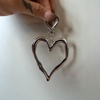 Porte-clés en métal surdimensionné en forme de cœur, grand et épais, porte-clés mignon pour sac à main, pendentif pour sac à dos, porte-clés de voiture