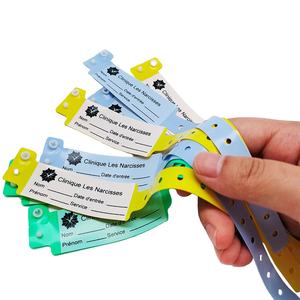 Usine En Gros Personnalisé Jetable Adulte Bébé Inscriptible En Plastique Souple <span class=keywords><strong>DE</strong></span> PVC D'<span class=keywords><strong>hôpital</strong></span> Bracelet Pour Les Patients - Product Image 1