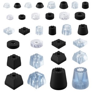 Coussin de protection pour pieds de meubles, antidérapant, absorption des chocs, en PVC, pour table, chaise, armoire, canapé, avec trous pour vis, résistant à l'humidité - Product Image 1