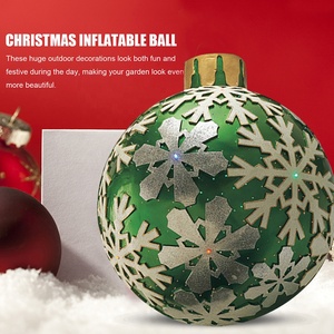 60cm Christmas <strong>Decoration</strong> Balloons Outdoor Printing PVC Holiday Atmosphere Crafts <strong>Inflatable</strong> Toy Ball <strong>Xmas</strong> Decor - Product Image 3