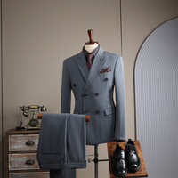 Costume homme sur mesure de haute qualité, costume trois pièces sur mesure, coupe ajustée, costume d'affaires pour homme