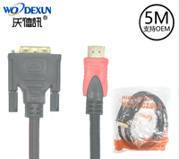 Câble HDTV vers DVI Bi-direction HDTV Mâle 24 + 1 DVI-D Mâle Adaptateur 1080P Convertisseur pour Xbox HDTV DVD LCD Câble DVI vers HDTV