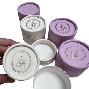 Caja Redonda de Papel de Alta Gama Personalizada con Estampado en Relieve 3D en Dorado, Caja Rígida Redonda para Chocolate - Product Image 3