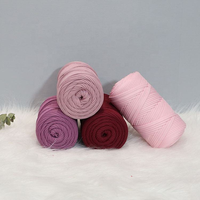 Macrame Rope 100% Polyester Fancy Yarn 4mm Thickness 53 Colors for Knitting and Hat Woven Dyed Pattern Hollow Filled Yarn