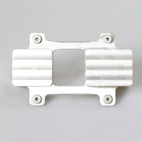 Radiateur à ailettes en aluminium argenté usiné CNC de précision sur mesure pour composants électroniques LED