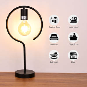 Lampe de table à ampoules E26/E27 en métal de style rétro pour le village - Product Image 4