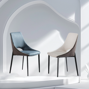 Sillas de comedor tapizadas de acero al carbono ligeras con tapicería de tela para oficina de hotel y restaurante - Product Image 2