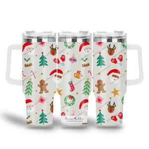 Navidad Santa Claus 40oz metal reutilizable aislado Acero inoxidable café Navidad vaso acero vacío taza de viaje con logotipo personalizado - Product Image 1
