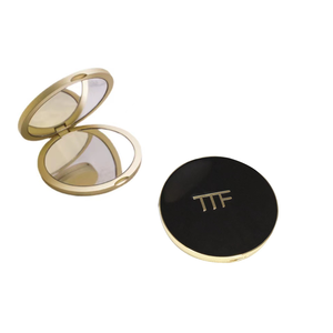 Customize Logo Metal Circle Gold Plated Mini Travel Makeup Mirror Promotional Gift Pocket Compact Mirror
