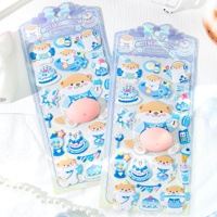 Jack&Sunny 2026 Nouveaux autocollants 3D mignons en forme d'animaux, effet bulle, en PVC souple et gonflé, anti-stress, pour cadeaux de fête pour enfants et projets DIY